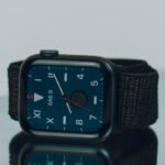 Black analogue watch