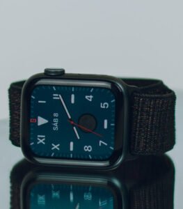 Black analogue watch