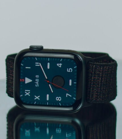 Black analogue watch
